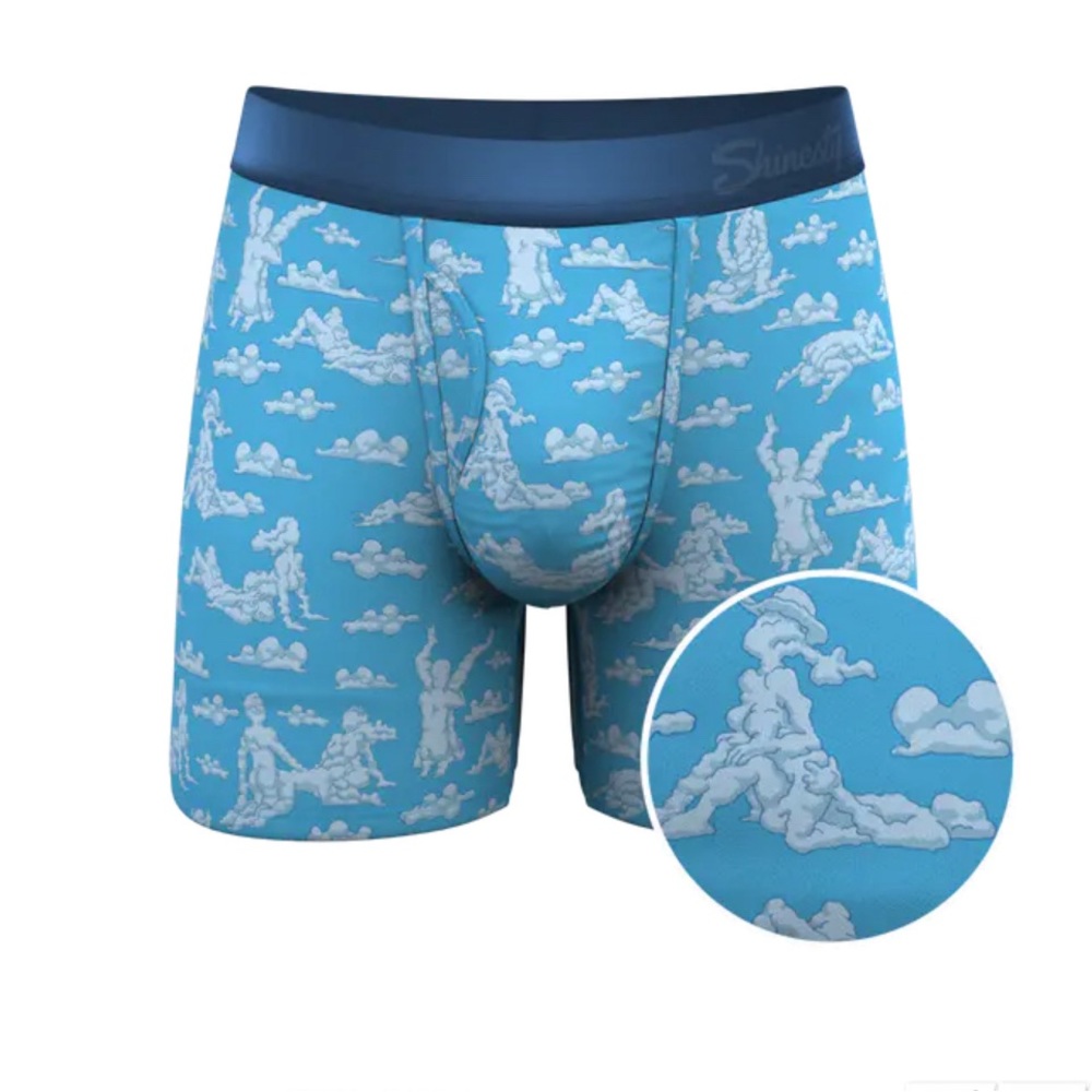 New in package! Shinesty “Reverse Cloudgirl” boxer briefs w/“ball hammock” sz L
